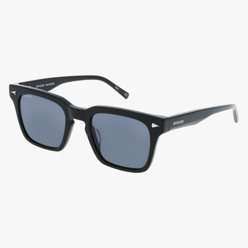 Lunettes de soleil homme AOSTA noir - Vue de face
