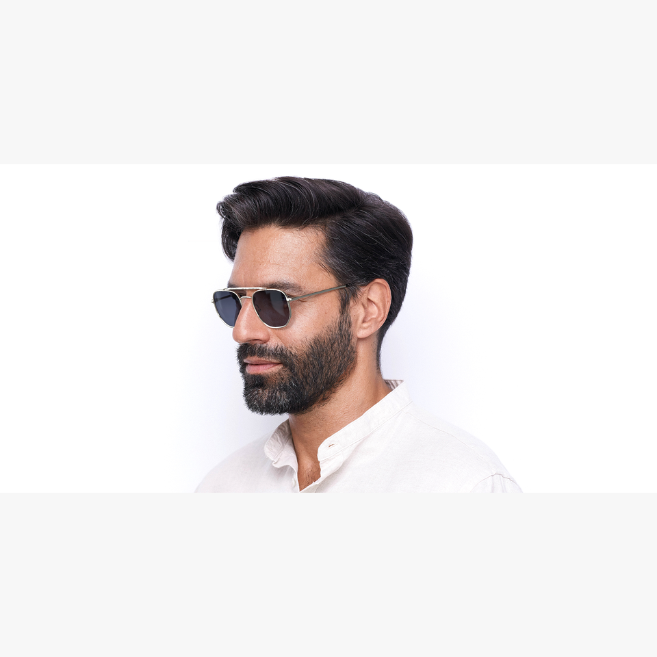 Lunettes de soleil homme DB 1079/S dorée - Vue de 3/4