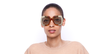 LUNETTES DE SOLEIL femme GG1022S beige/écaille - Vue de face