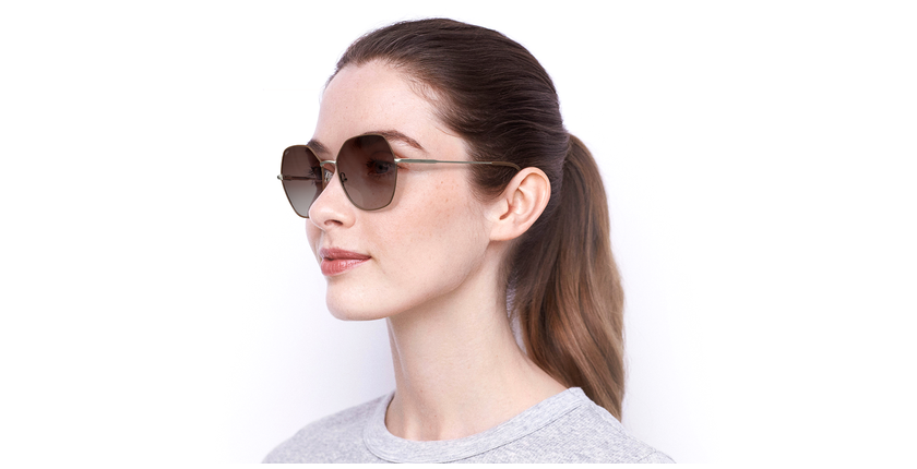 LUNETTES DE SOLEIL femme SABINA marron/noir - Vue de face