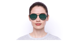 LUNETTES DE SOLEIL femme PK0017 vert - Vue de face
