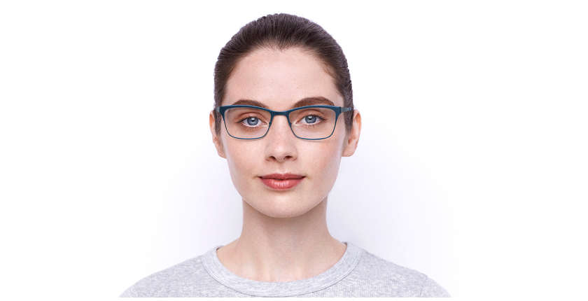 LUNETTES DE VUE femme RZERO9 bleu - Vue de face