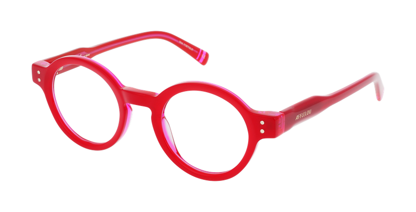 Lunettes de vue femme CARACTÈRES POÉTIQUE rouge/rose - Vue de face