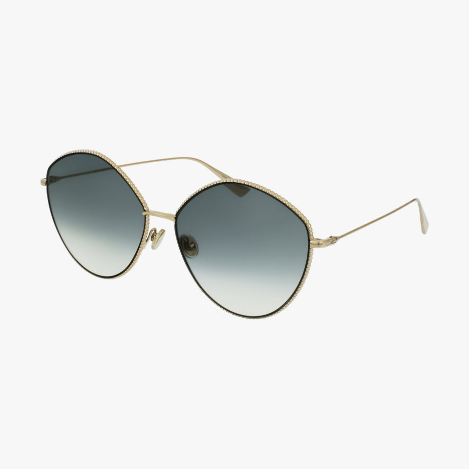 Lunettes de soleil femme DIORSOCIETY4 dorée/écaille - Vue de 3/4
