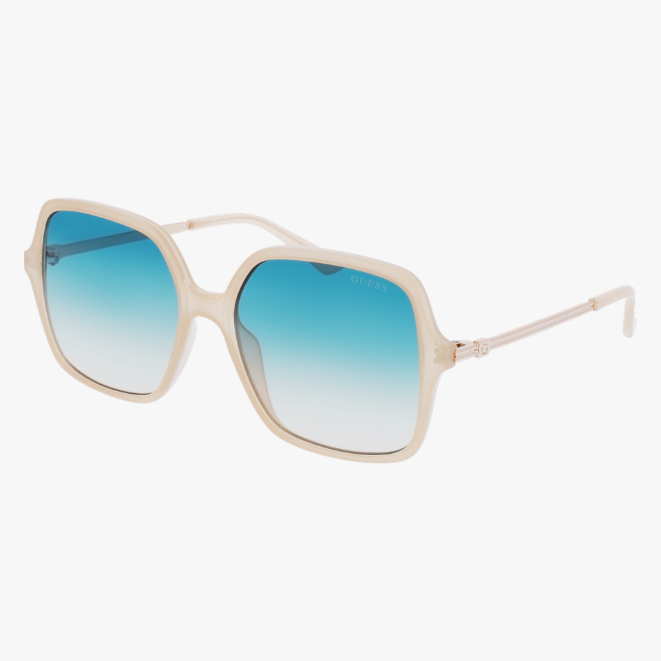 Lunettes de soleil femme GU7845 beige/bleu cristal - Vue de face