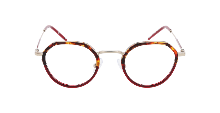 Lunettes de vue homme MAGIC226 écaille/rouge - Vue de face