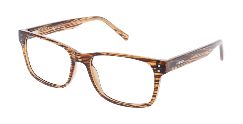 Lunettes de vue homme DANIEL marron - Vue de face