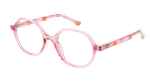 Lunettes de vue enfant CALIE rose/dorée - Vue de face