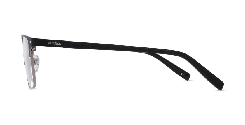 Lunettes de vue homme BAPTISTE noir/argenté - Vue de face