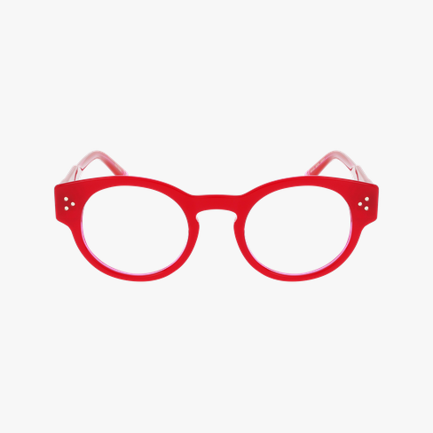 Lunettes de vue femme CARACTÈRES FIDÈLE rouge/rose Vue de face