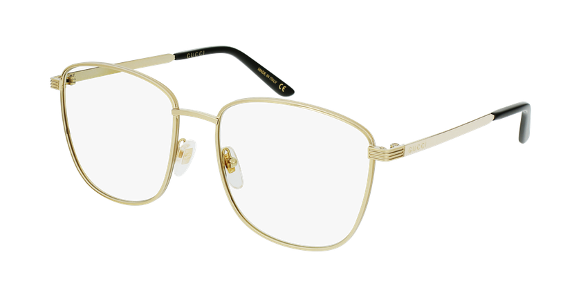 Lunettes de vue femme GG0804O dorée - Vue de 3/4