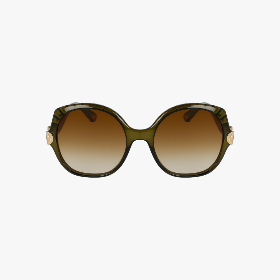 Lunettes de soleil femme CE749S vert/marron - Vue de face