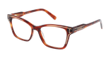 Lunettes de vue femme CARACTÈRES CHANCEUSE écaille/dorée - Vue de face