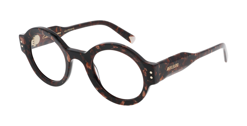 Lunettes de vue femme CARACTÈRES DIPLOMATE écaille/marron - Vue de face