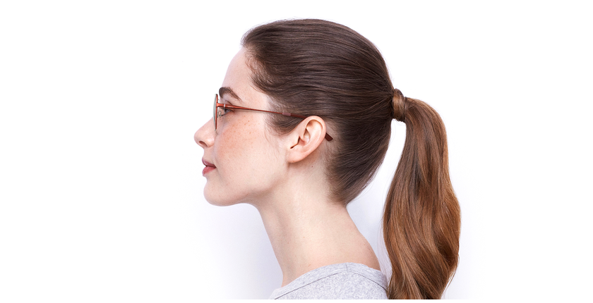 LUNETTES DE VUE femme MAGIC KELLY doré/rouge - Vue de face