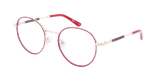 Lunettes de vue femme MAGIC253 rouge/dorée - Vue de face