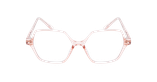 Lunettes de vue femme RZERO43 rose/dorée - Vue de face
