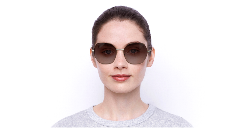 LUNETTES DE SOLEIL femme SABINA marron/noir - Vue de face