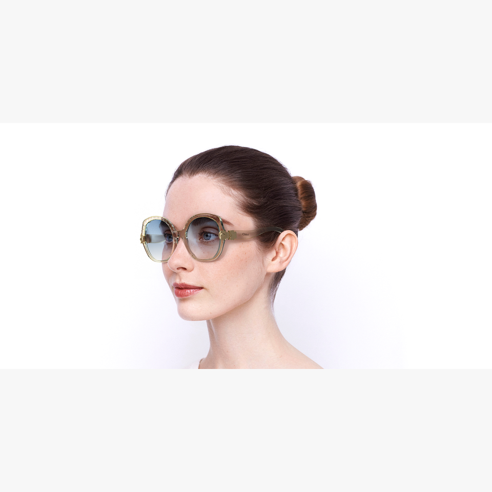 Lunettes de soleil femme CE749S blanc - Vue de 3/4