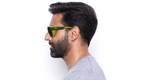 LUNETTES DE SOLEIL Skyline vert/jaune - Vue de côté