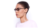 LUNETTES DE SOLEIL femme JUSSY écaille/violet - vue de 3/4