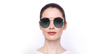 LUNETTES DE SOLEIL femme DIORSTRONGER doré - Vue de face