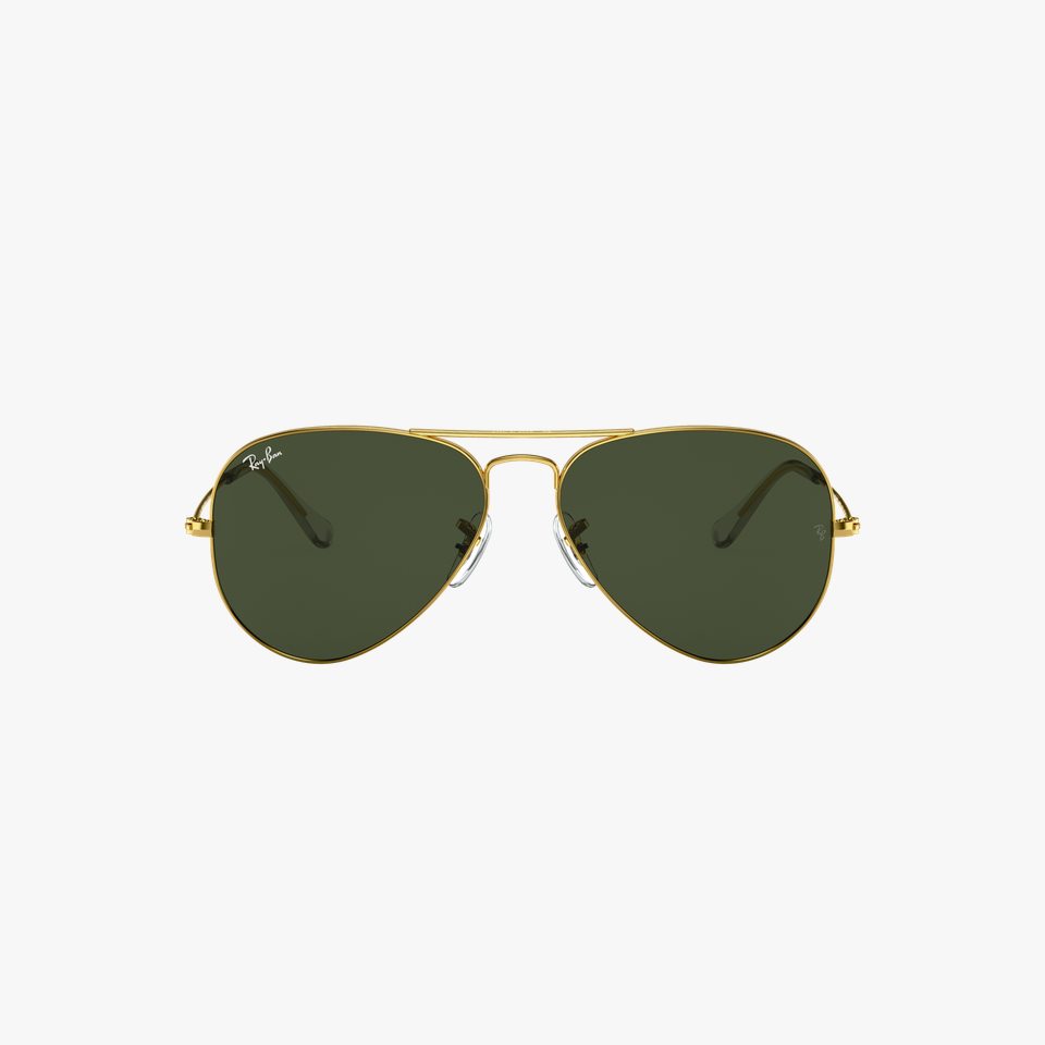 Lunettes de soleil AVIATOR L dorée - Vue de face