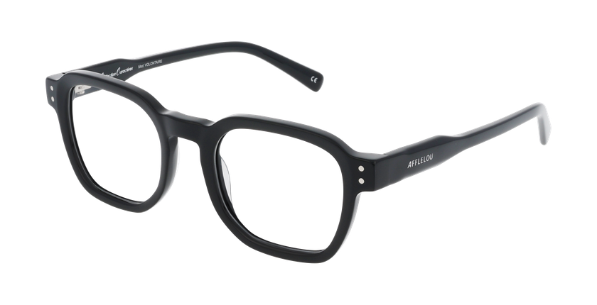 Lunettes de vue homme CARACTÈRES VOLONTAIRE noir - Vue de face