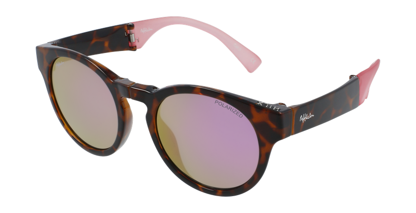 LUNETTES DE SOLEIL femme SLALOM écaille/rose - vue de 3/4