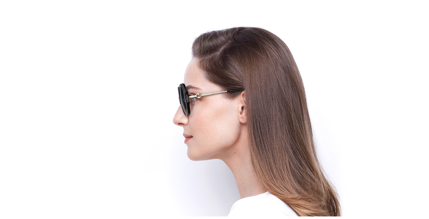 LUNETTES DE SOLEIL femme MARC 581/S noir/bleu - Vue de face