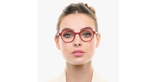 Lunettes de vue femme CARACTÈRES PERSUASIVE rose - Vue de face