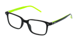 Lunettes de vue enfant MARCUS noir/vert - Vue de face