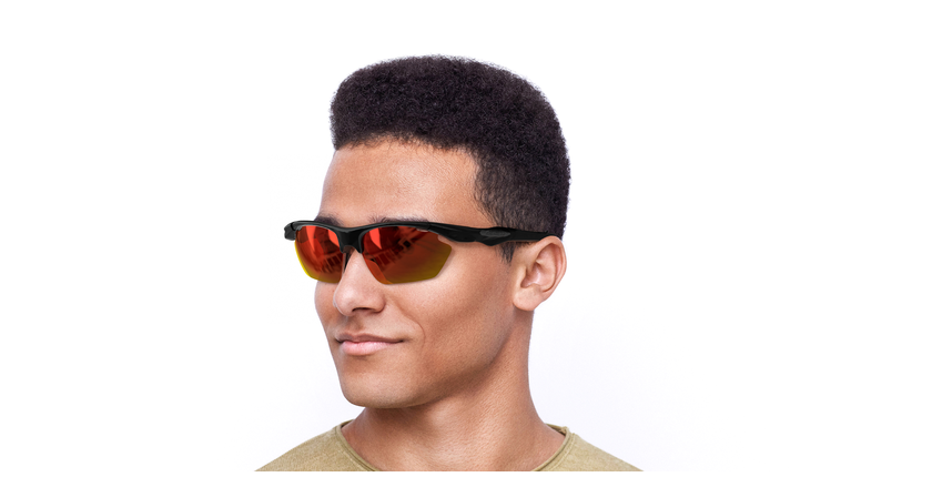 LUNETTES DE SOLEIL homme Tech-Run noir - vue de 3/4