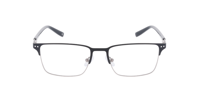 Lunettes de vue homme BAPTISTE noir/argenté - Vue de face
