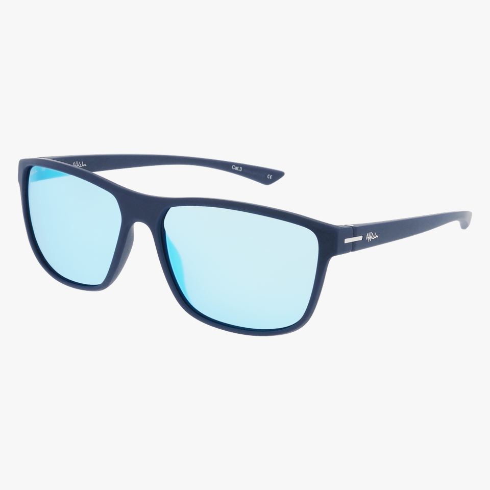 Lunettes de soleil homme BORJA bleu/bleu foncé mat - Vue de face