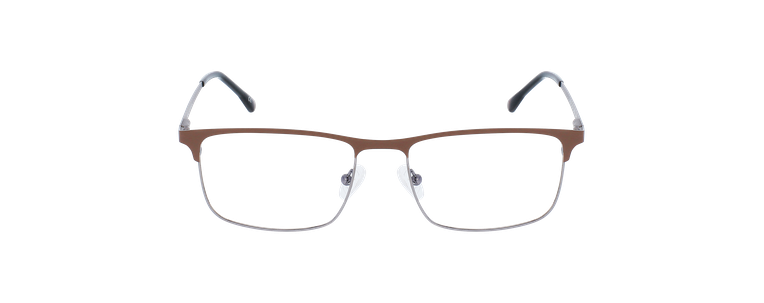 LUNETTES DE VUE homme MAGIC 104 marron/argenté - Vue de face