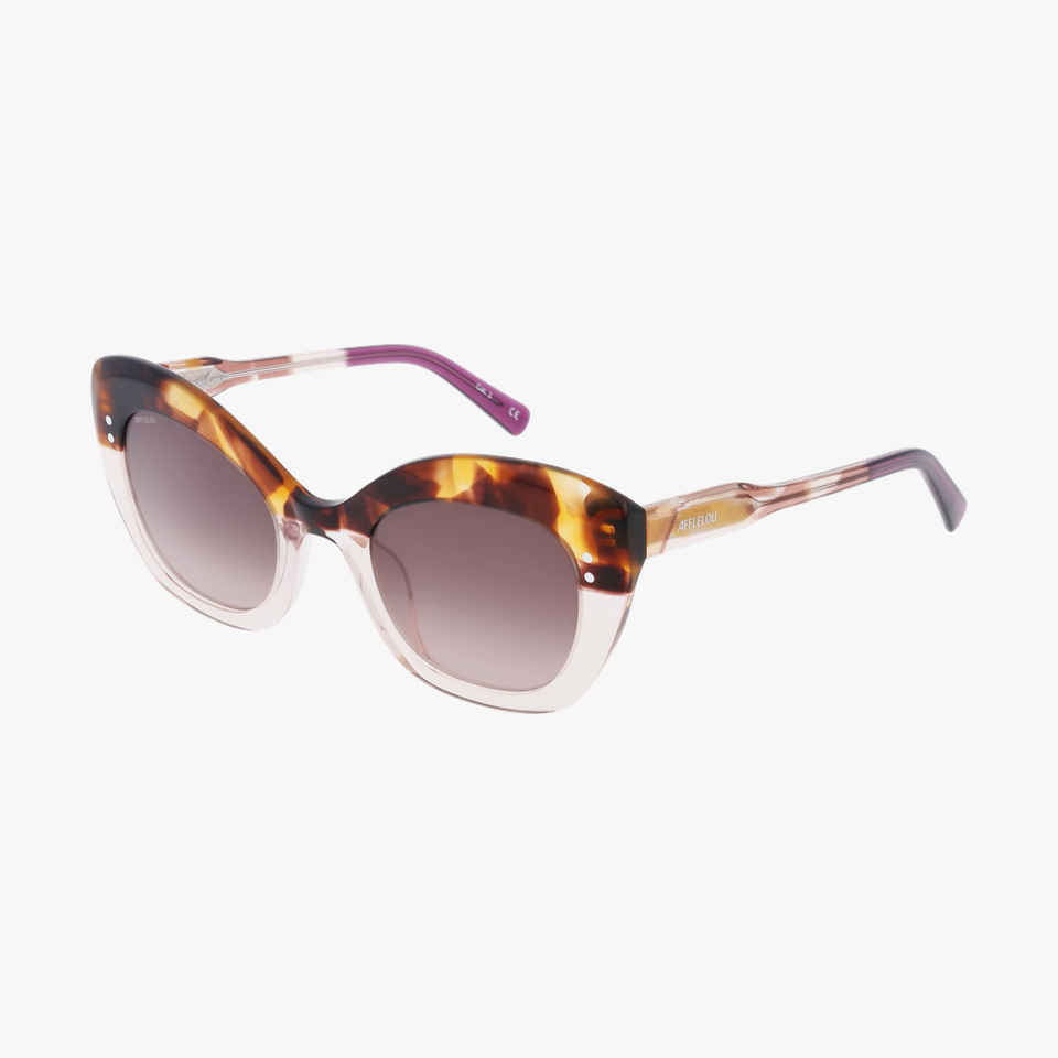 Lunettes de soleil femme MALICIEUSE écaille/beige - Vue de face