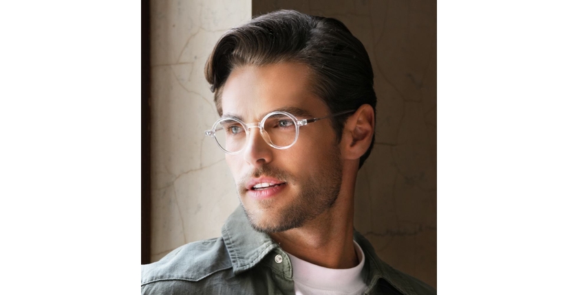 Lunettes de vue homme CECIL blanc - Vue de face
