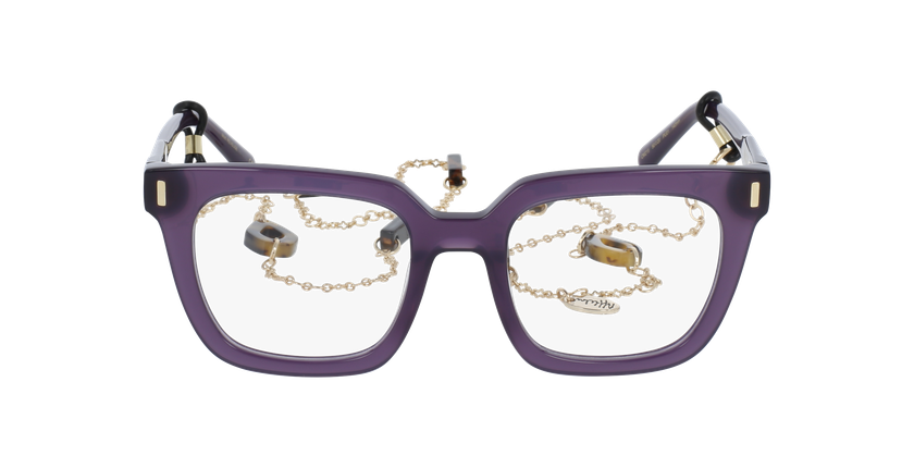 Lunettes de vue femme CARACTÈRES REVEUSE violet - Vue de face