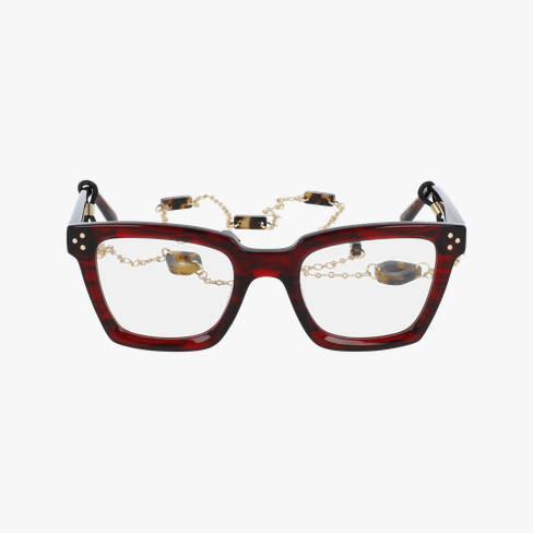 Lunettes de vue femme CARACTÈRES MYSTERIEUSE rouge marbré