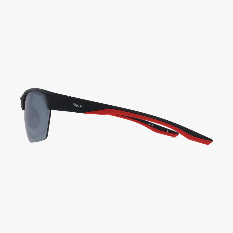 Lunettes de soleil LANGLEY POLARIZED noir/rouge - Vue de face
