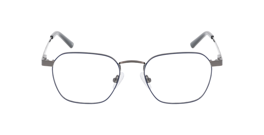 Lunettes de vue homme FEDERICO bleu/argenté - Vue de face