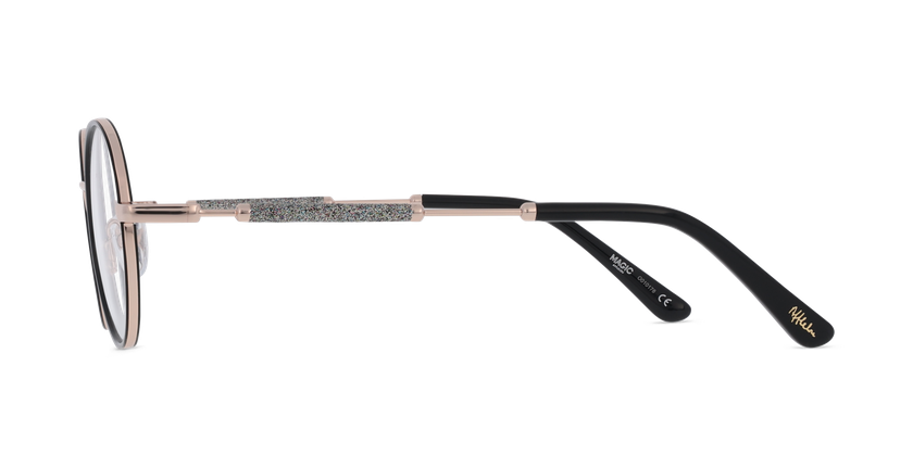 Lunettes de vue femme MAGIC193 noir/dorée - Vue de face