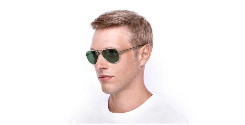 LUNETTES DE SOLEIL RUSSEL doré - Vue de face