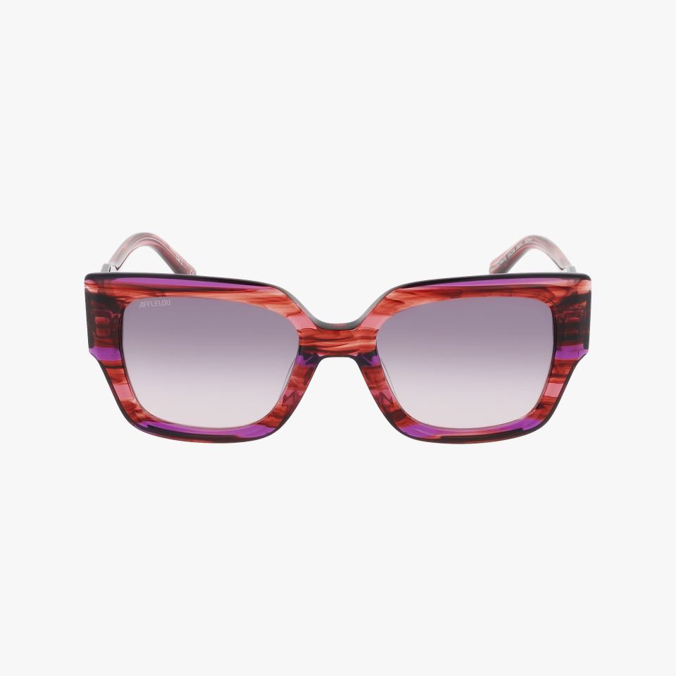 Lunettes de soleil femme DISTRAITE rose - Vue de face