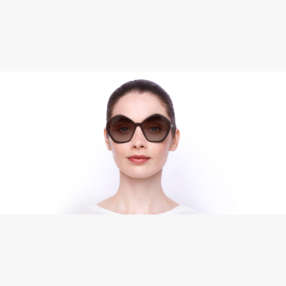Lunettes de soleil femme GU7813 bordeaux/marron - Vue de face