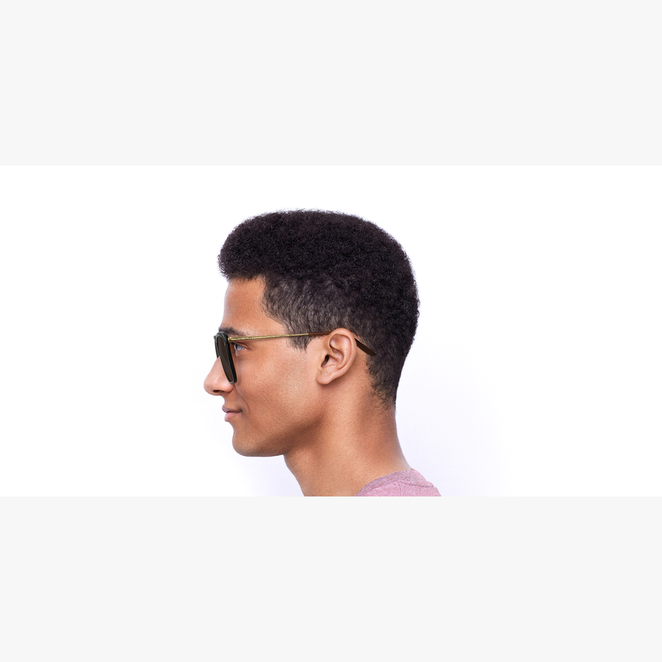 Lunettes de soleil homme GG673S marron - Vue de côté