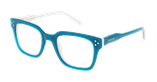 Lunettes de vue femme CARACTÈRES EXPRESSIVE bleu - Vue de face