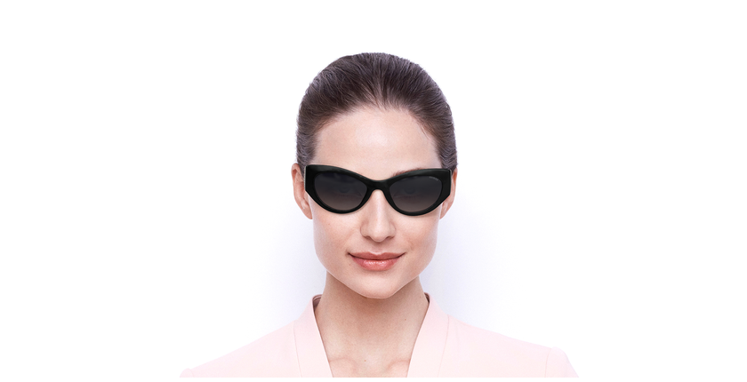 LUNETTES DE SOLEIL femme GU7624 noir - Vue de face