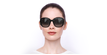 LUNETTES DE SOLEIL femme ROSALES noir/doré - Vue de face